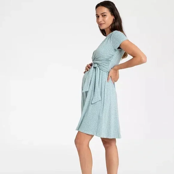 Seraphine Blue Wrap Midi Dress - Picture 3 of 11